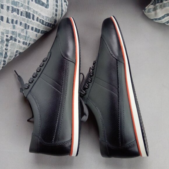 Nielsen and Christiansen grey/black leather sneakers sz 43 sz 9.5-10 - Picture 7 of 13